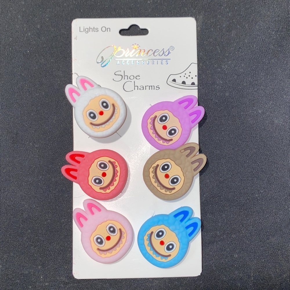 Set of LABUBU Anime (The White One 💡 Up) Crocs Shoe Charms